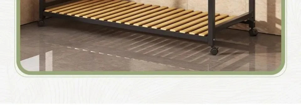 Multi-Layer Flower Rack Indoor And Outdoor Balcony Living Room Shelf With Wheel Floor Standing Storage Racks Metal Plant Stand