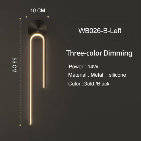 Modern LED Wall Lights Line lamps Indoor Lighting for Bedroom Bedside Background Led Lamps                                  