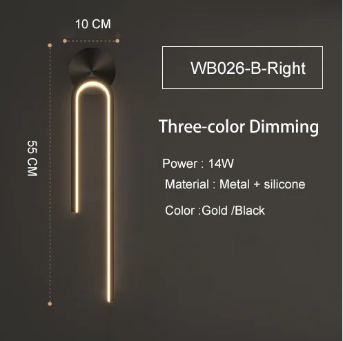 Modern LED Wall Lights Line lamps Indoor Lighting for Bedroom Bedside Background Led Lamps                                  