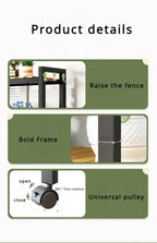 Multi-Layer Flower Rack Indoor And Outdoor Balcony Living Room Shelf With Wheel Floor Standing Storage Racks Metal Plant Stand