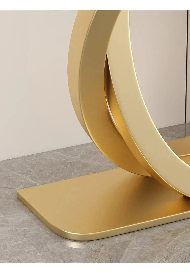 Luxurious Slate Console Tables Italian Semicircular Iron Entrance Cabinet Table Home Furniture Creative Corridor End View Desk T