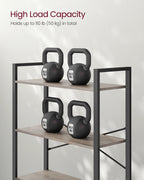 VASAGLE 6-Tier Tall Bookshelf, Large Bookcase, Steel Frame, Freestanding Shelf Unit for Living Room