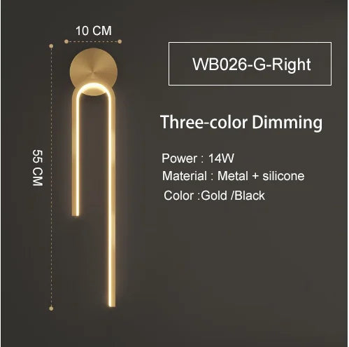 Modern LED Wall Lights Line lamps Indoor Lighting for Bedroom Bedside Background Led Lamps                                  