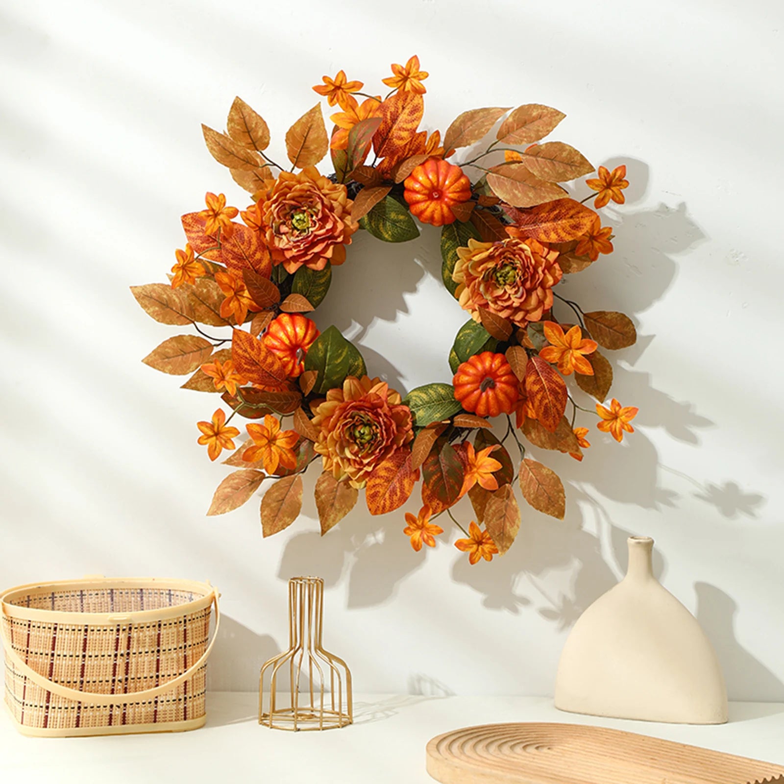 Room Decoration Simulated Flower Wreath Home Door Decoration Flower Wreath Festival Door Decor For Home Party DecoracióN Hogar