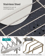 SONGMICS Dish Drying Rack - 2 Tier Dish Rack for Kitchen Counter with Rotatable and Extendable Drain Spout