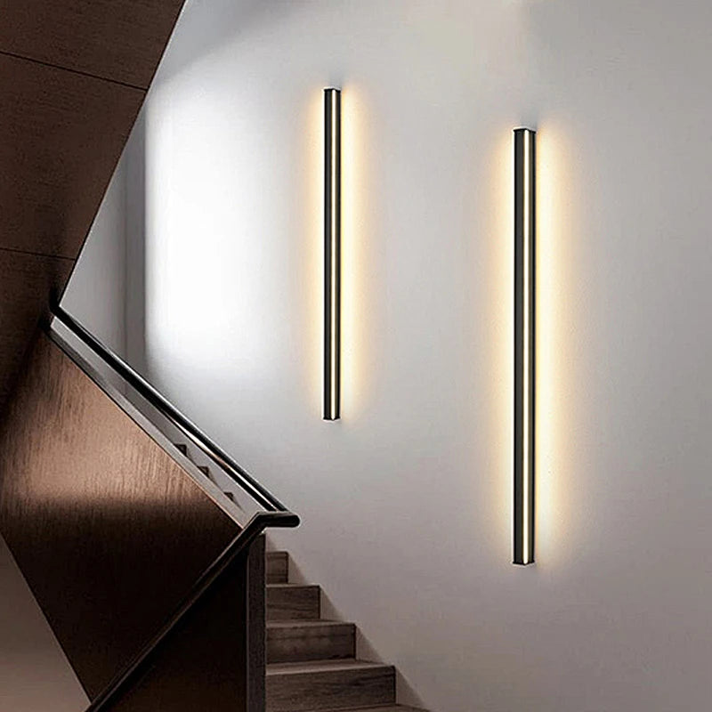 Modern LED Wall Lamp Indoor Minimalist Led Light Bedroom Bedside Long Strip Wall Sconces Living Room Home Light Fixture AC220V