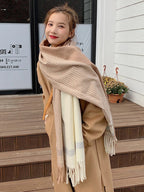 New Women Scarf Autumn Winter Vintage Preppy Style Plaid Wrap Scarve Pashmina Mujer Femme Foulard Bufanda Shawl Unisex Men