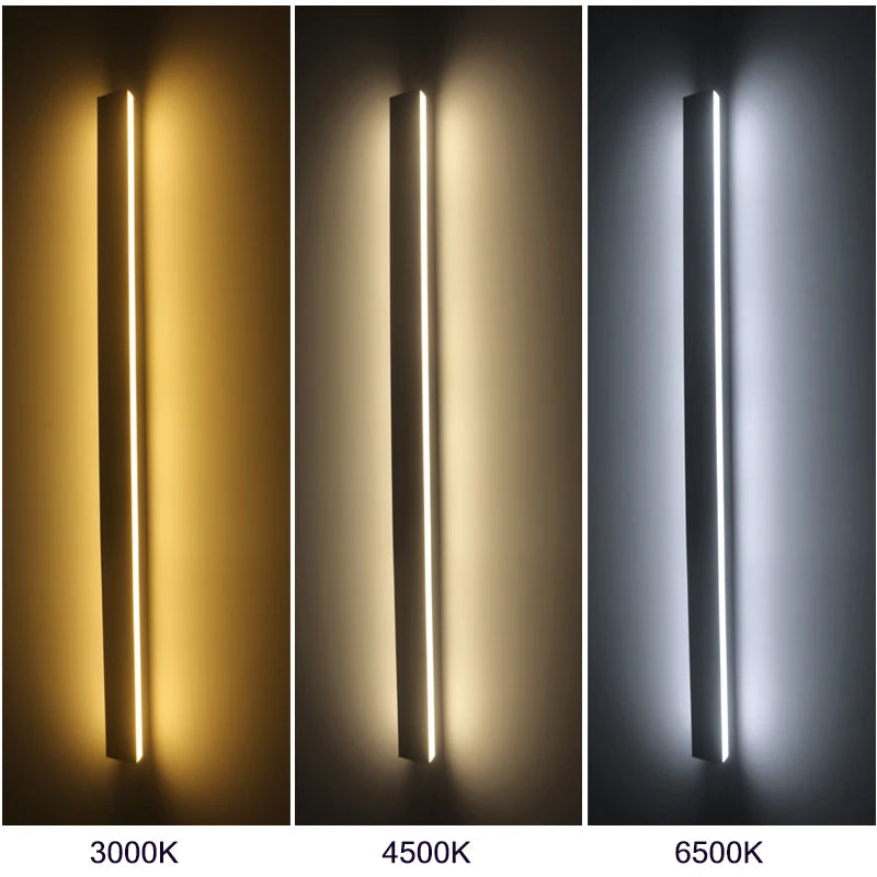 Modern LED Wall Lamp Indoor Minimalist Led Light Bedroom Bedside Long Strip Wall Sconces Living Room Home Light Fixture AC220V
