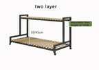 Multi-Layer Flower Rack Indoor And Outdoor Balcony Living Room Shelf With Wheel Floor Standing Storage Racks Metal Plant Stand